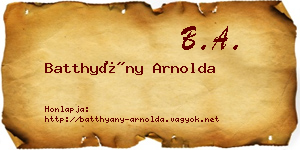 Batthyány Arnolda névjegykártya